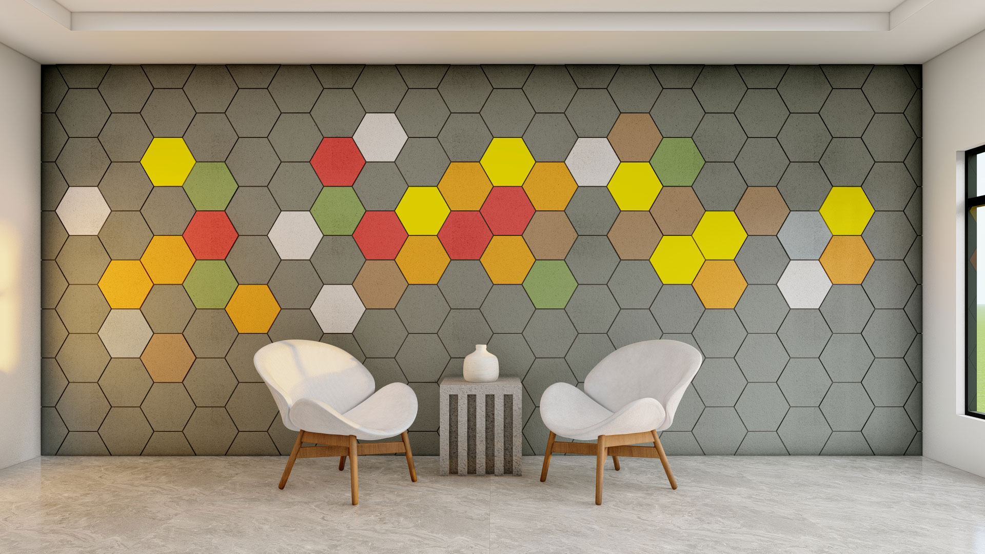 Hex Feature Wall